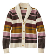 L.L.Bean Discount | Women's Signature Original Cotton Sweater, Shawl Cardigan Stripe