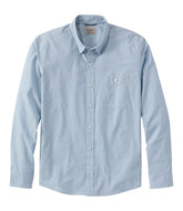 L.L.Bean New | Men's Comfort Stretch Performance® Chambray Shirt, Long-Sleeve, Slightly Fitted Untucked Fit