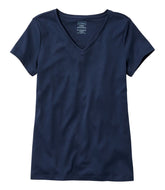 L.L.Bean Sale | Women's Pima Cotton Shaped V-Neck, Short-Sleeve
