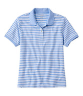 L.L.Bean New | Women's Premium Double L Polo, Short-Sleeve Relaxed Fit Stripe