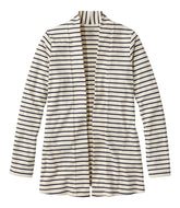 L.L.Bean | Women's Pima Cotton Open Cardigan, With Pockets Stripe