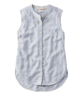 L.L.Bean US | Women's Signature Linen-Blend Button-Front Shirt, Sleeveless