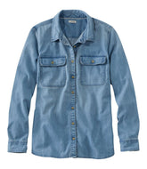L.L.Bean Online | Women's L.L. Bean Heritage Washed Denim Shirt, Long-Sleeve