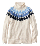 L.L.Bean New | Women's Cotton Ragg Sweater, Funnelneck Pullover Fair Isle