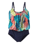 L.L.Bean | Women's Shaping Swimwear, Blouson Tanksuit Print