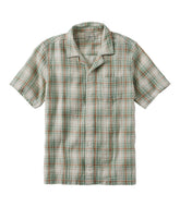 L.L.Bean Online | Men's Cloud Gauze Shirt, Short-Sleeve, Slightly Fitted Untucked Fit, Plaid