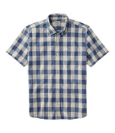 L.L.Bean On Sale | Men's Comfort Stretch® Chambray Shirt, Slightly Fitted Untucked Fit, Short-Sleeve, Plaid