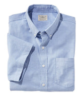 L.L.Bean US | Men's Comfort Stretch® Oxford Shirt, Slightly Fitted Untucked Fit, Short-Sleeve