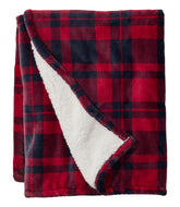 L.L.Bean Sale | Wicked Plush Sherpa Throw, Plaid