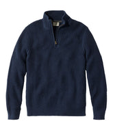 L.L.Bean | Men's Organic Cotton Waffle Sweater, Quarter Zip
