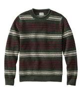 L.L.Bean New | Men's Organic Cotton Waffle Sweater, Rollneck Crew, Stripe