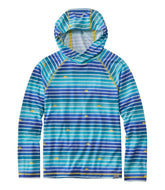 L.L.Bean New | Kids' Everyday SunSmart® Hooded Tee, Long-Sleeve Stripe
