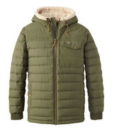 L.L.Bean Sale | Men's Mountain Classic Down Hooded Jacket, Sherpa-Lined
