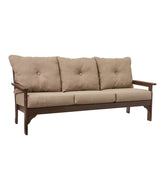L.L.Bean Sale | All-Weather Patio Sofa with Textured Cushions, Mahogany