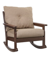 L.L.Bean For Sale | All-Weather Patio Rocker with Textured Cushion, Mahogany