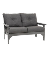 L.L.Bean Online | All-Weather Patio Loveseat with Textured Cushion, Slate Gray