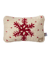 L.L.Bean On Sale | Wool Hooked Throw Pillow, Red Flake, 8" x 12"