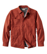 L.L.Bean | Men's Katahdin Performance Flannel Shirt-Jacket, Hi-Pile Fleece-Lined Solid