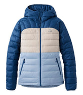 L.L.Bean New | Women's Bean's Down Hooded Jacket, Colorblock