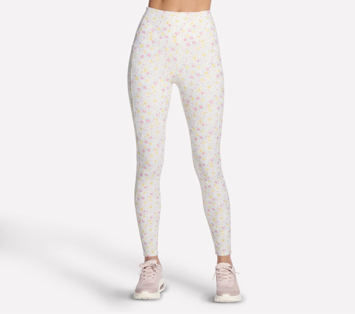 GO WALK Rib Floral Full Length High-Waisted Legging | Skechers on sale