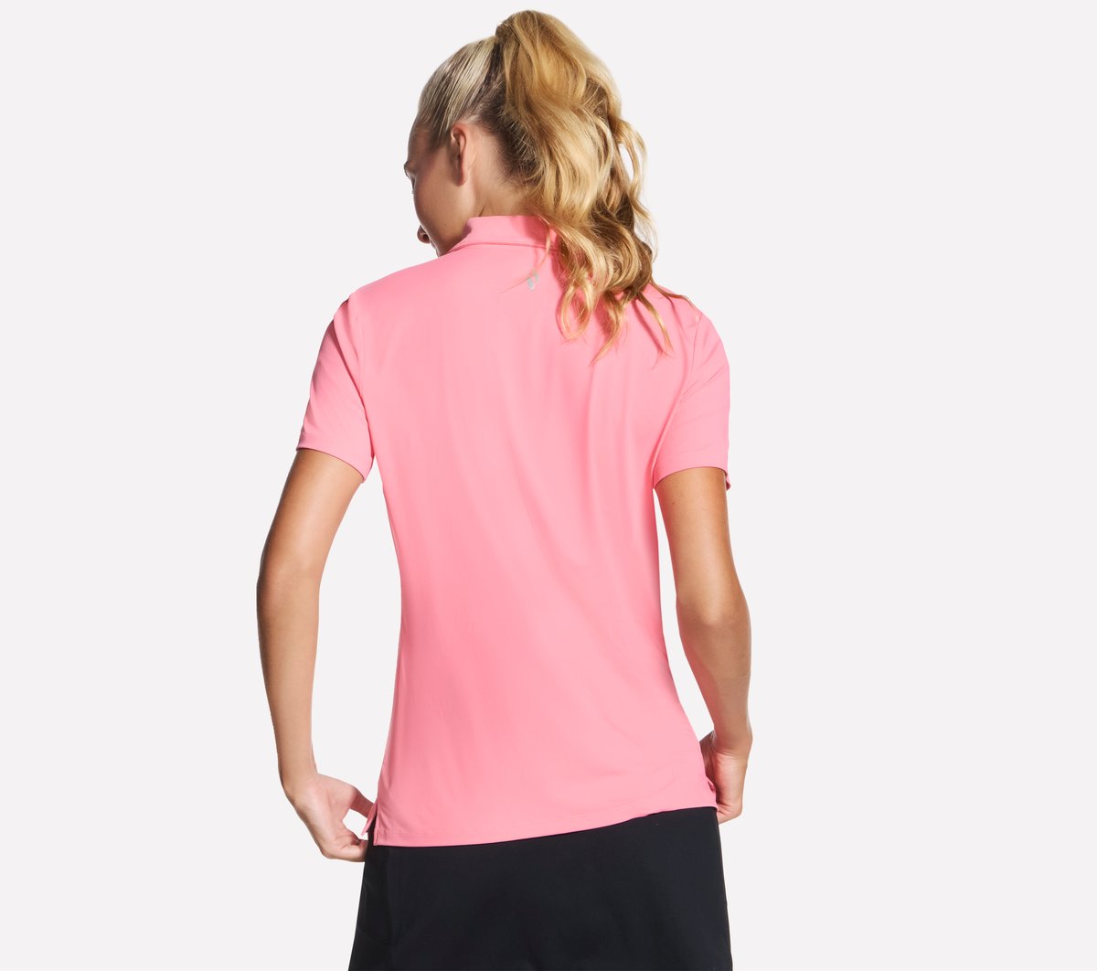 GO GOLF Short Sleeve Birdie Zip Front Polo | Skechers for sale