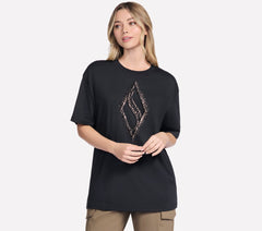 Gold Splatter Diamond Short Sleeve Tee | Skechers discount