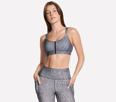 GO WALK Evolution Printed Zip Front Bra | Skechers sale
