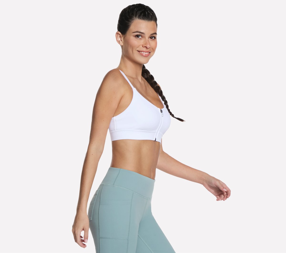GO WALK Evolution Zip Front Bra | Skechers for sale