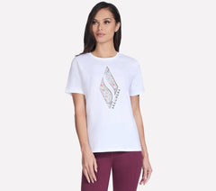 Floral Diamond Short Sleeve Tee | Skechers outlet