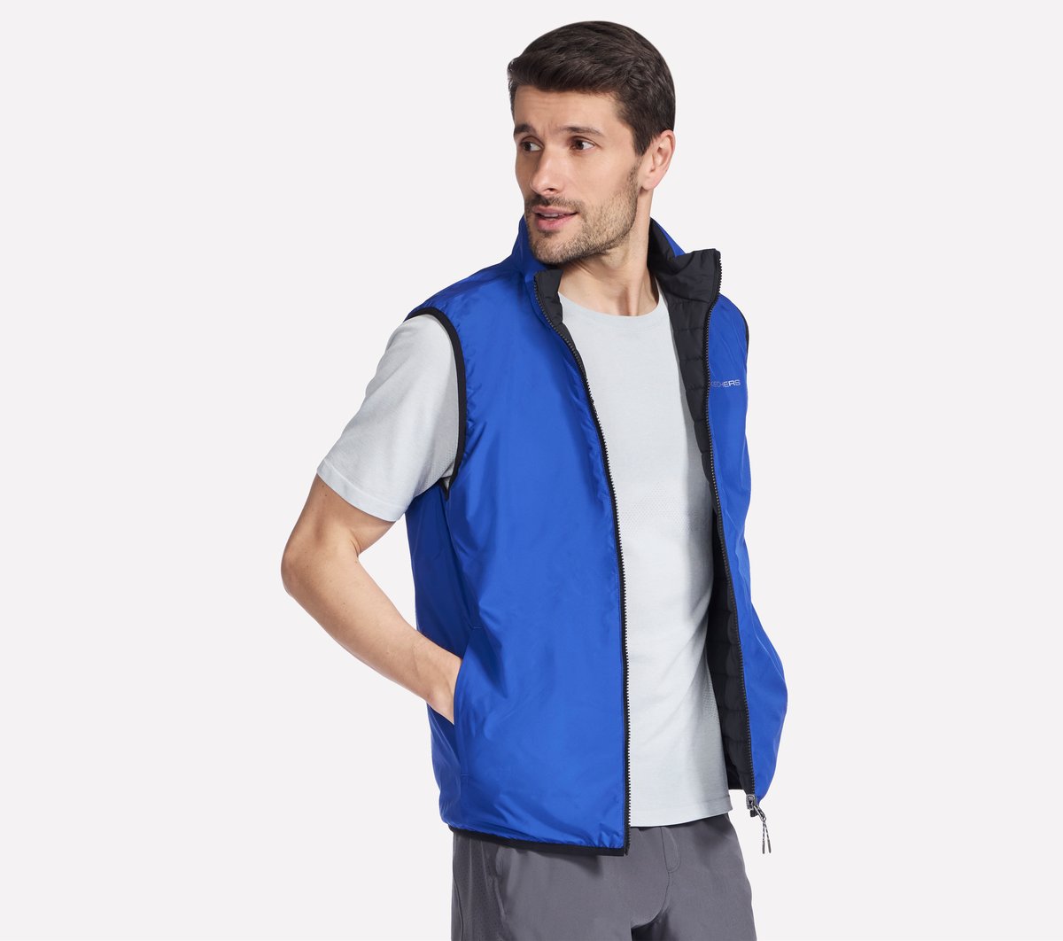 GO SHIELD Cozy Fit Altitude Reversible Vest | Skechers for sale